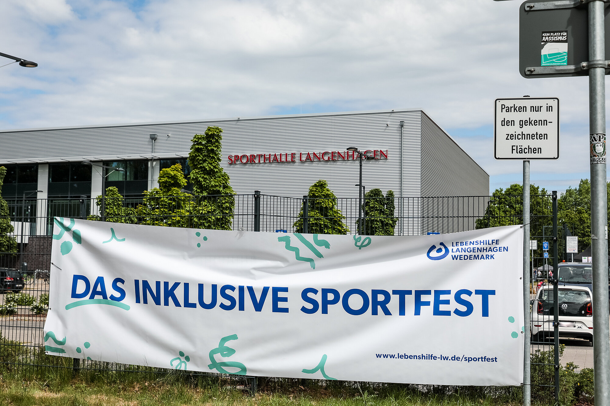 Plakat mit der Aufschrift DAS INKLUSIVE SPORTFEST